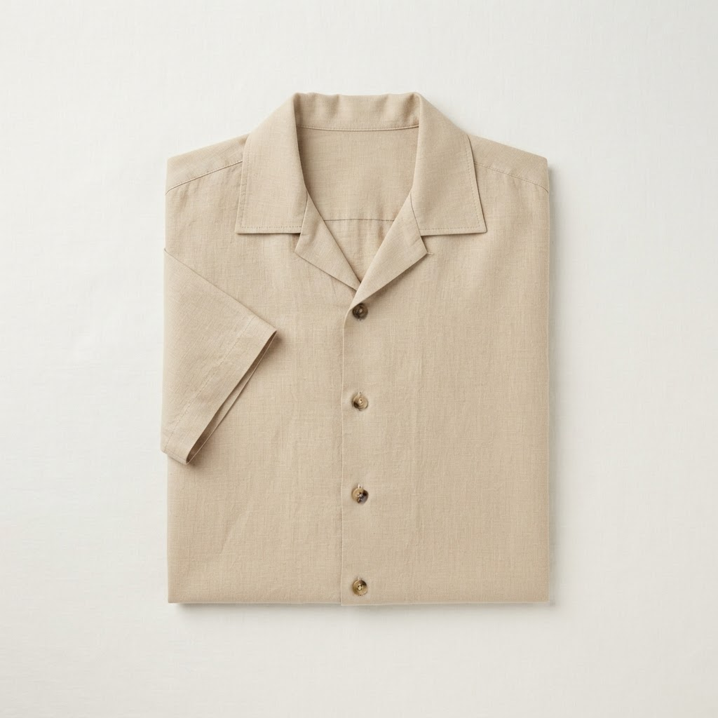 Linen Camp Collar Shirt