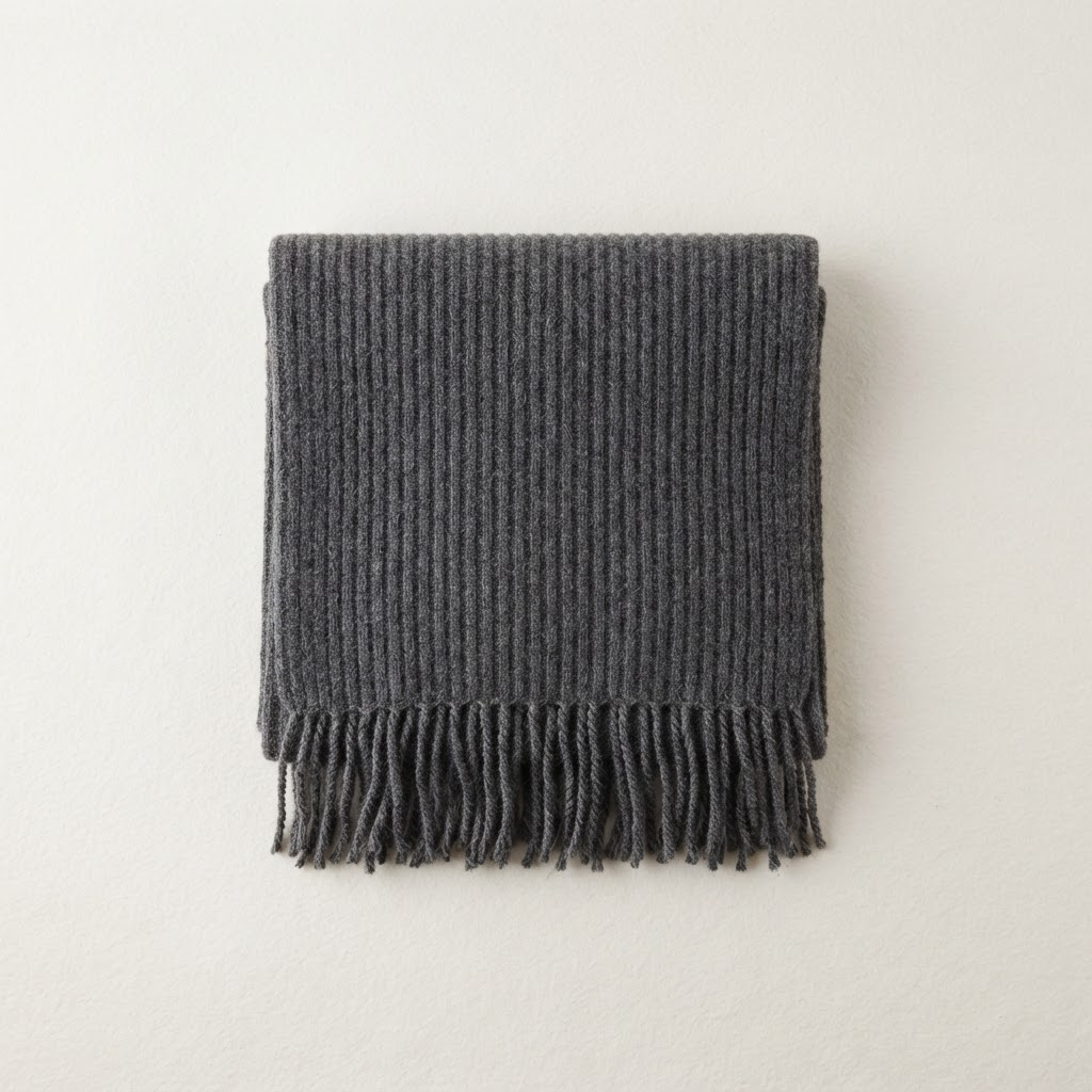 Ribbed Wool Scarf