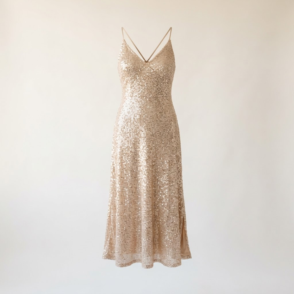 Sequin Slip Midi Dress
